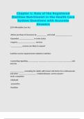 Chapter 1&colon; Role of the Registered Dietitian Nutritionist in the Health Care System Questions with Accurate Answers