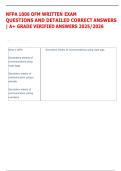 NFPA 1006 OFM WRITTEN EXAM  QUESTIONS AND DETAILED CORRECT ANSWERS  &vert; A&plus; GRADE VERIFIED ANSWERS 2025&sol;2026