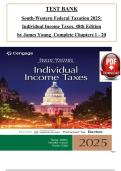 Test Bank for South-Western Federal Taxation 2025&colon; Individual Income Taxes&comma; 48th Edition &lpar;Complete Chapters 1-20&rpar;