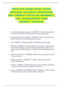 PNCB CPN EXAM STUDY GUIDE  2025&sol;2026 ACCURATE QUESTIONS  AND CORRECT DETAILED ANSWERS &vert;&vert;  100&percnt; GUARANTEED PASS  <NEWEST VERSION> 