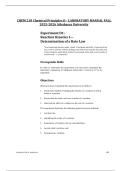 CHEM 218 Chemical Principles II - LABORATORY MANUAL FALL 2025-2026 Athabasca University