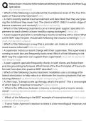 Relias Exam &colon; Trauma-Informed Care Delivery for Clinicians and Peer Support Specialists Exam Questions and Answers 100&percnt; Pass &vert;Verified & Updated&vert;ACTUAL 2025&sol;2026 Cheat Sheet