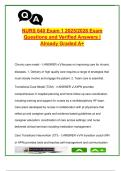 NURS 640 Exam 1 &vert; 50 Questions with Answers &vert; Advanced Pathophysiology&comma; Cancer&comma; Respiratory & GI Systems