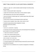 OMGT FINAL EXAM DR&period; ELLIS QUESTIONS & ANSWERS
