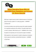 Relias Operating Room RN A Exam 2025 &vert; 100&plus; Q&A &vert; Surgical Nursing&comma; Patient Safety&comma; Anesthesia&comma; Infection Control