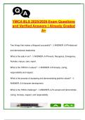 YMCA BLS Exam 2025 &vert; 100&plus; Q&A &vert; CPR&comma; AED&comma; Cardiac Arrest&comma; Rescue Breathing&comma; Chain of Survival
