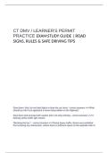 CT DMV LEARNER'S PERMIT PRACTICE EXAM STUDY GUIDE  ROAD SIGNS&comma; RULES & SAFE DRIVING TIPS