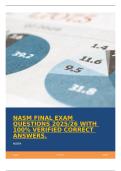 NASM FINAL EXAM QUESTIONS 2025&sol;26 WITH 100&percnt; VERIFIED CORRECT ANSWERS&period;