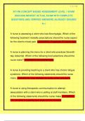 ATI RN CONCEPT BASED ASSESSMENT LEVEL 1 EXAM 2025&sol;2026 NEWEST ACTUAL EXAM WITH COMPLETE QUESTIONS AND VERIFIED ANSWERS &vert;ALREADY GRADED A&plus;&vert;