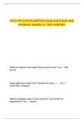 IFSTA 7th Edition &ndash; Written Exam Questions and Answers &vert; Graded A&plus; &vert; 100&percnt; Verified