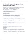 HNTR 1153 Exam 1 Study Questions with Verified Answers