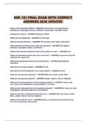 SOE 101 FINAL EXAM WITH CORRECT ANSWERS 2026 UPDATE&excl;&excl;
