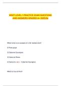 WSET Level 1 &ndash; Practice Exam Questions and Answers &vert; Graded A&plus; &vert; 2025&sol;26 Edition