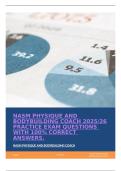NASM PHYSIQUE AND BODYBUILDING COACH 2025&sol;26 PRACTICE EXAM QUESTIONS WITH 100&percnt; CORRECT ANSWERS&period;