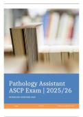 PATHOLOGY ASSISTANT ASCP EXAM 2025&sol;26 SCORED A&plus;