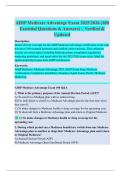 AHIP Medicare Advantage Exam 2025&sol;2026 &lpar;100 Essential Questions & Answers&rpar; &ndash; Verified & Updated