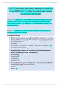 CAM Community Association Manager License GA  Exam 2025&sol;2026 &ndash; Verified Questions and Correct  Answers &vert; Latest Update 