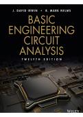 Basic Engineering Circuit Analysis 12th Edition by J&period; David Irwin & R&period; Mark Nelms &ndash; Solutions Guide with End-of-Chapter Answers &lpar;2025&ndash;2026&rpar;