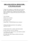 ORGANIZATIONAL BEHAVIOR - C715 &lpar;WGU&rpar; EXAM QUESTIONS AND ANSWERS 2025
