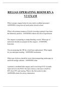 RELIAS OPERATING ROOM RN A V2 EXAM QUESTIONS AND ANSWERS 2025