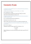 Geometry Exam &vert; Updated 2025&sol;2026 Complete Questions&comma; Answers & High School Math Study Guide