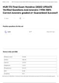 NUR 172 Final Exam Hondros &lpar;2025&rpar; UPDATE Verified Questions And Answers &vert; With 100&percnt; Correct Answers graded A&plus; Guaranteed Success&excl;&excl;