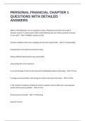 PERSONAL FINANCIAL CHAPTER 1 QUESTIONS WITH DETAILED ANSWERS 