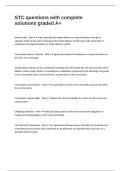 STC questions with complete solutions graded A&plus;