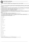 NUR 1020C Final Review Exam Questions and Answers 100&percnt; Pass &vert;Verified & Updated&vert;ACTUAL 2025&sol;2026 Cheat Sheet