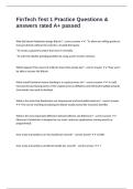 FinTech Test 1 Practice Questions & answers rated A&plus; passed