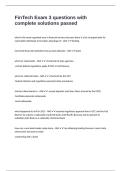 FinTech Exam 3 questions with complete solutions passed