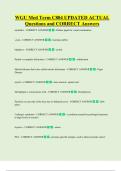 WGU Med Term C804 UPDATED ACTUAL   Questions and CORRECT Answers 