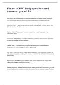 Fincert - CPFC Study questions well answered graded A&plus;