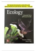 TEST BANK FOR ECOLOGY&comma; CONCEPTS AND APPLICATIONS 8TH EDITION BY MANUEL C&period; MOLLES