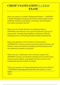 CHESP 3 SANITATION EXAM QUESTIONS AND ANSWERS 2025