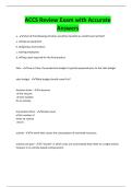 ACCS Review Exam with Accurate Answers