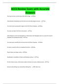 ACCS Review Exam with Accurate Answers