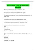 ACCS Review Exam with Accurate Answers