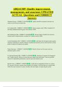 Quality Improvement   Bundled Questions and CORRECT Answers