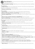 Kines-165 Exam 2 Exam Questions and Answers 100&percnt; Pass &vert;Verified & Updated&vert;ACTUAL 2025&sol;2026 Cheat Sheet