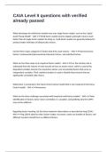 CAIA Level II questions with verified already passed