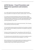 ACFE Review - Fraud Prevention and Deterrence questions and answers rated 