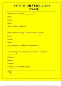 SACA 201 SILVER EXAM QUESTIONS AND ANSWERS 2025