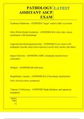 PATHOLOGY ASSISTANT ASCP EXAM QUESTIONS AND ANSWERS 2025