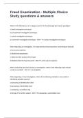 Fraud Examination - Multiple Choice Study questions & answers 
