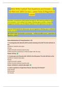 2025 NFHS Football Test Questions and Answers &ndash; Verified and 100&percnt; Correct &vert; Latest Rules & Regulations Update