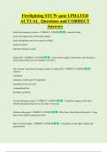 Firefighting STCW quiz UPDATED  ACTUAL  Questions and CORRECT  Answers 
