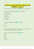 STCW First Aid UPDATED  Questions and  CORRECT Answers 