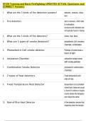 STCW Training and Basic Firefighting UPDATED ACTUAL Questions and  CORRECT Answers 