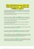 SPCE 630 Final Exam prep&comma; SPCE 630  UPDATED ACTUAL     Questions and  CORRECT Answers 